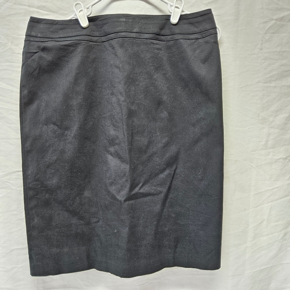 Talbots Dresses & Skirts - Talbots‎ Pencil Skirt Womens 12 Black Cotton Stretch Knee Length Career Zip